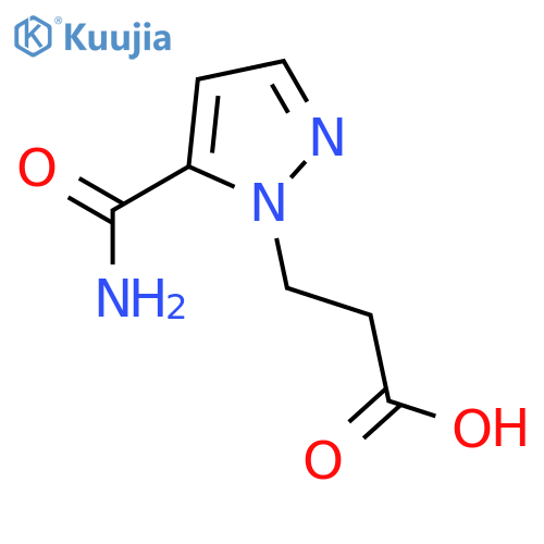 3-(5-carbamoyl-1H-pyrazol-1-yl)propanoic acid structure