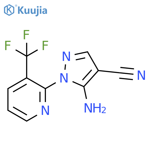 5-Amino-1-3-(trifluoromethyl)pyridin-2-yl-1H-pyrazole-4-carbonitrile structure