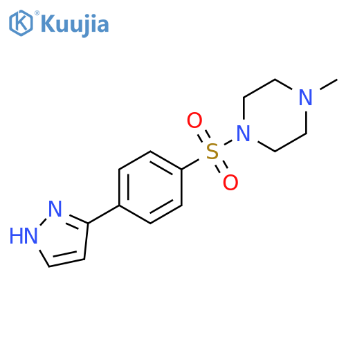 1-Methyl-4-[4-(1H-pyrazol-3-yl)phenyl]sulfonyl-piperazine structure