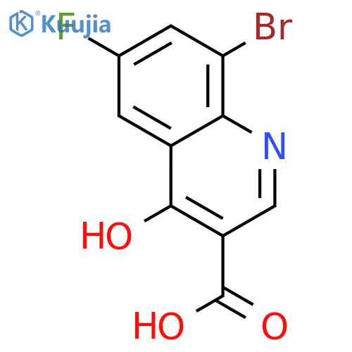 8-Bromo-6-fluoro-4-hydroxyquinoline-3-carboxylic acid structure