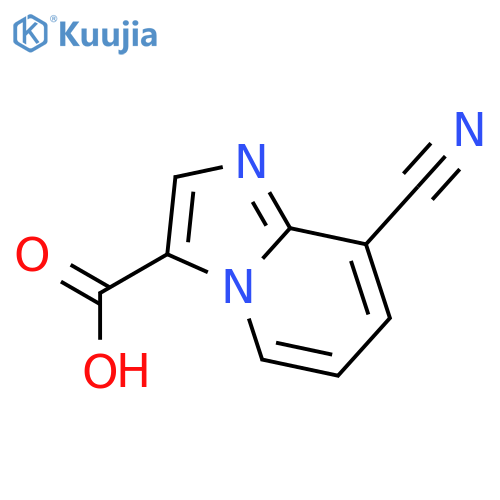 8-cyanoimidazo[1,2-a]pyridine-3-carboxylic acid structure