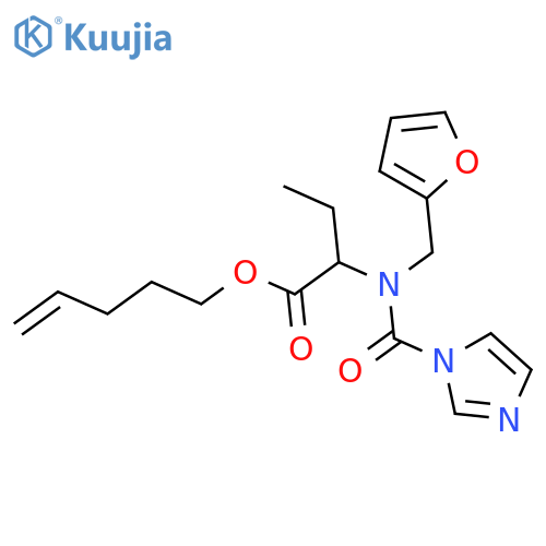 Butanoic acid,2-[(2-furanylmethyl)(1H-imidazol-1-ylcarbonyl)amino]-, 4-penten-1-yl ester structure
