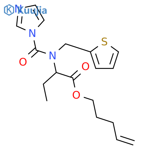 Butanoic acid, 2-[(1H-imidazol-1-ylcarbonyl)(2-thienylmethyl)amino]-, 4-pentenyl ester structure