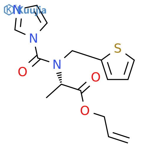 L-Alanine, N-(1H-imidazol-1-ylcarbonyl)-N-(2-thienylmethyl)-, 2-propenyl ester structure