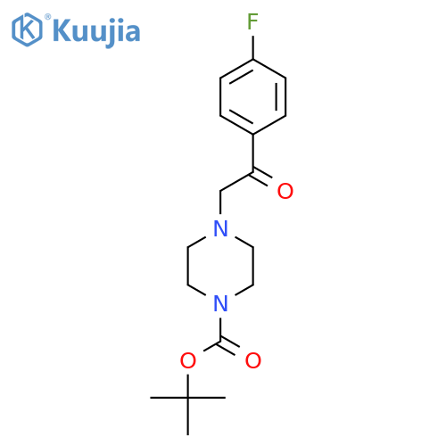 tert-butyl 4-2-(4-fluorophenyl)-2-oxoethylpiperazine-1-carboxylate structure