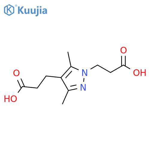 3-4-(2-Carboxyethyl)-3,5-dimethyl-1H-pyrazol-1-ylpropanoic Acid structure