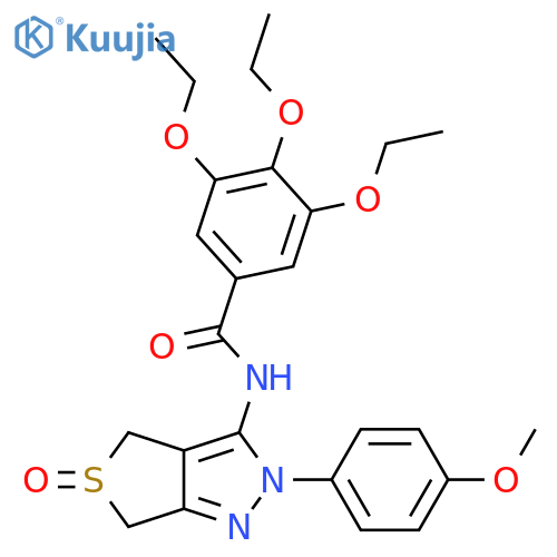 3,4,5-triethoxy-N-[2-(4-methoxyphenyl)-5-oxo-2H,4H,6H-5lambda4-thieno[3,4-c]pyrazol-3-yl]benzamide structure