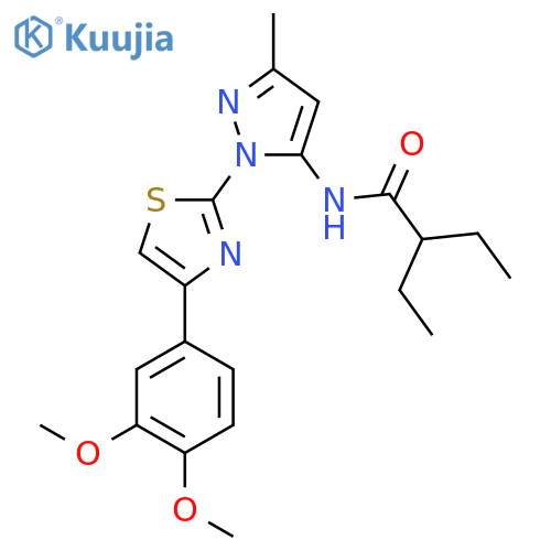 2-(4-chlorophenoxy)-N-{1-[4-(3-methoxyphenyl)-1,3-thiazol-2-yl]-3-methyl-1H-pyrazol-5-yl}acetamide structure