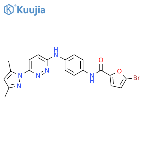 5-bromo-N-(4-{[6-(3,5-dimethyl-1H-pyrazol-1-yl)pyridazin-3-yl]amino}phenyl)furan-2-carboxamide structure