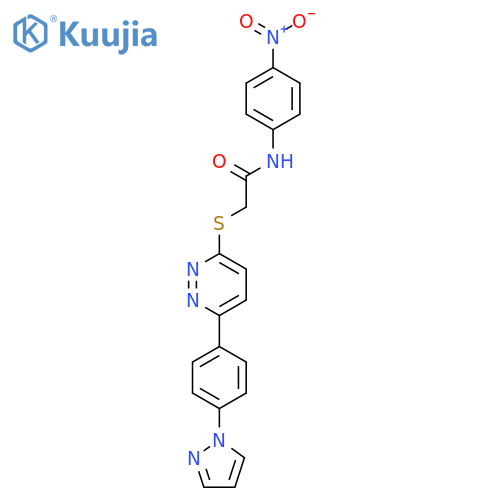 N-(4-nitrophenyl)-2-({6-[4-(1H-pyrazol-1-yl)phenyl]pyridazin-3-yl}sulfanyl)acetamide structure
