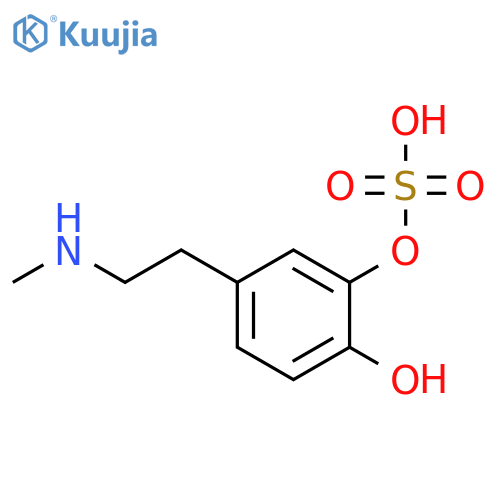 1,2-Benzenediol,4-[2-(methylamino)ethyl]-, 2-(hydrogen sulfate) structure
