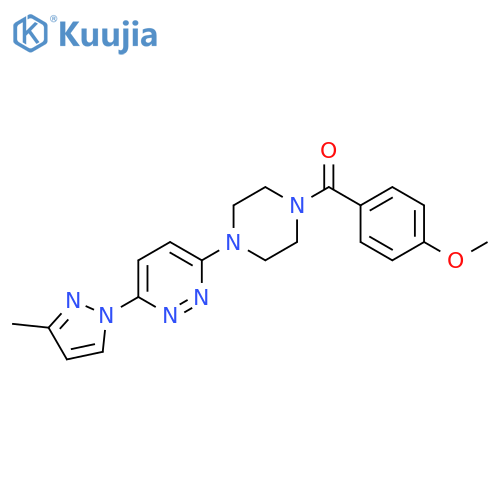 3-[4-(4-methoxybenzoyl)piperazin-1-yl]-6-(3-methyl-1H-pyrazol-1-yl)pyridazine structure