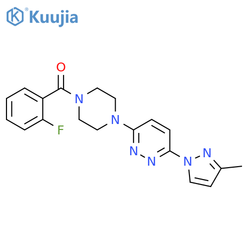 3-[4-(2-fluorobenzoyl)piperazin-1-yl]-6-(3-methyl-1H-pyrazol-1-yl)pyridazine structure