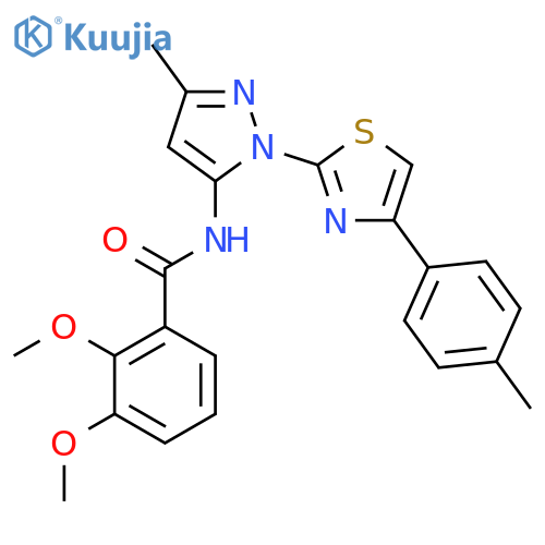 2,3-dimethoxy-N-{3-methyl-1-[4-(4-methylphenyl)-1,3-thiazol-2-yl]-1H-pyrazol-5-yl}benzamide structure