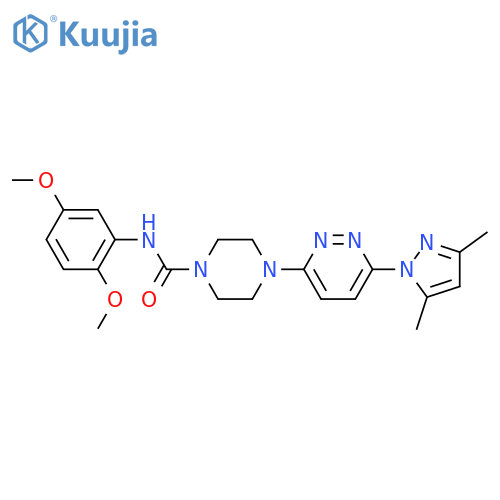 N-(2,5-dimethoxyphenyl)-4-[6-(3,5-dimethyl-1H-pyrazol-1-yl)pyridazin-3-yl]piperazine-1-carboxamide structure