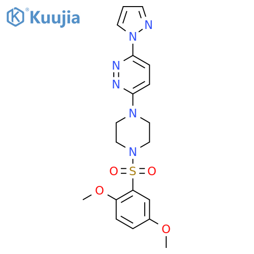 3-[4-(2,5-dimethoxybenzenesulfonyl)piperazin-1-yl]-6-(1H-pyrazol-1-yl)pyridazine structure