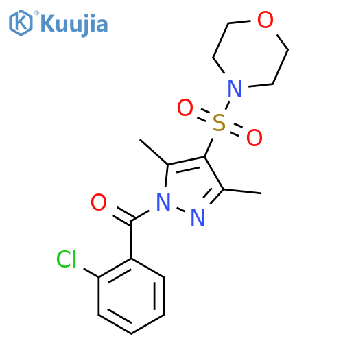 4-{[1-(2-chlorobenzoyl)-3,5-dimethyl-1H-pyrazol-4-yl]sulfonyl}morpholine structure