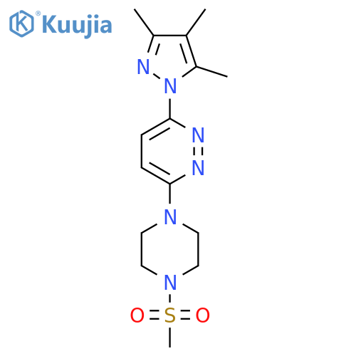 3-(4-methanesulfonylpiperazin-1-yl)-6-(3,4,5-trimethyl-1H-pyrazol-1-yl)pyridazine structure