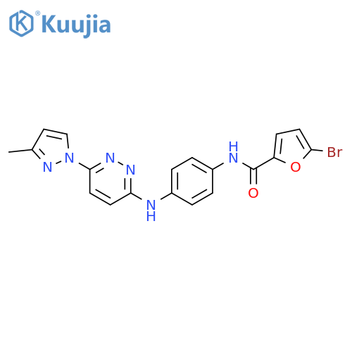 5-bromo-N-(4-{[6-(3-methyl-1H-pyrazol-1-yl)pyridazin-3-yl]amino}phenyl)furan-2-carboxamide structure