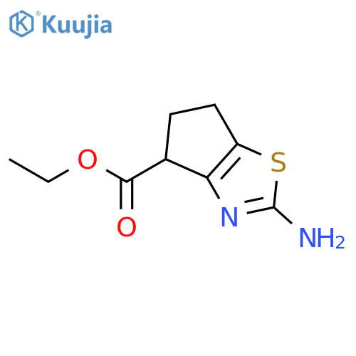 ethyl 2-amino-4H,5H,6H-cyclopenta[d][1,3]thiazole-4-carboxylate structure