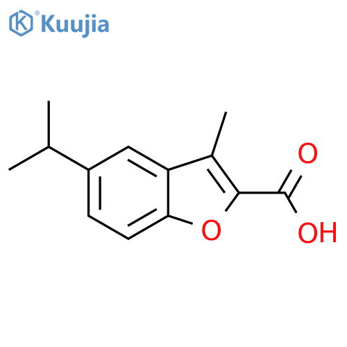 5-Isopropyl-3-methyl-1-benzofuran-2-carboxylic acid structure