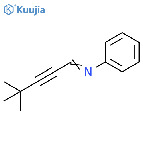 Benzenamine, N-(4,4-dimethyl-2-pentynylidene)- structure