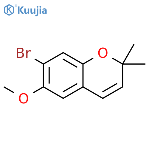 2H-1-Benzopyran, 7-bromo-6-methoxy-2,2-dimethyl- structure