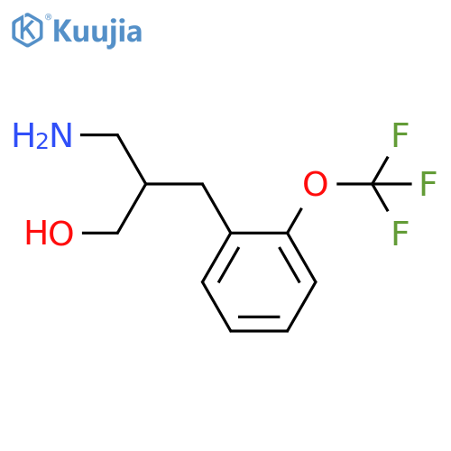 3-Amino-2-{2-(trifluoromethoxy)phenylmethyl}propan-1-ol structure