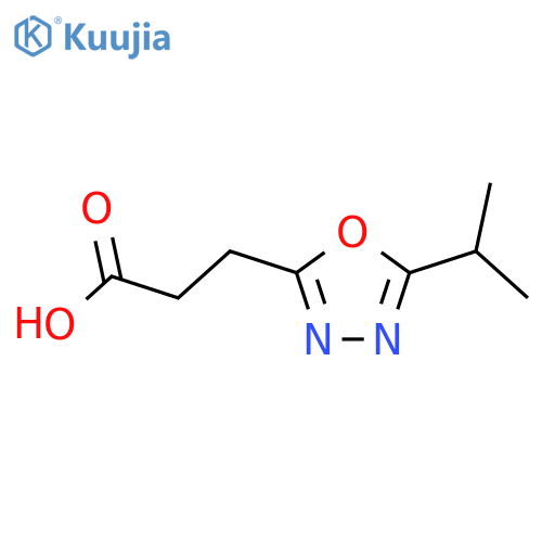 3-[5-(propan-2-yl)-1,3,4-oxadiazol-2-yl]propanoic acid structure