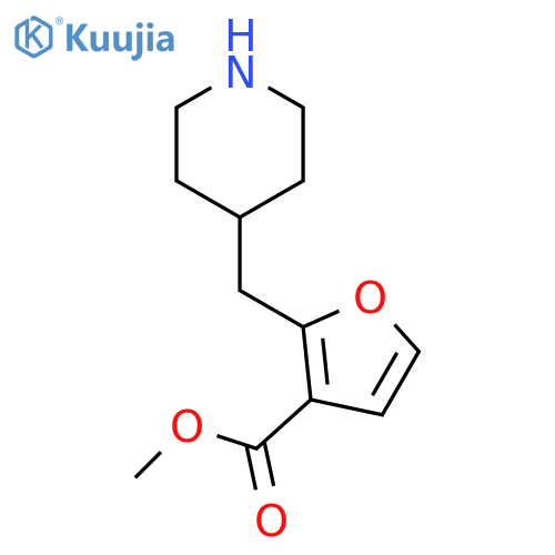 methyl 2-(piperidin-4-yl)methylfuran-3-carboxylate structure