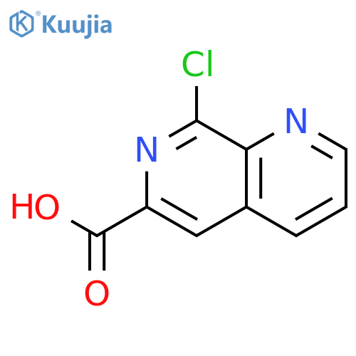 8-Chloro-1,7-naphthyridine-6-carboxylic acid structure