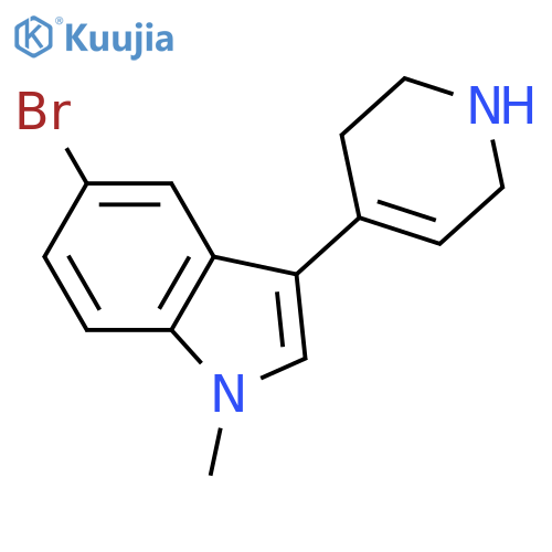 5-Bromo-1-methyl-3-(1,2,3,6-tetrahydropyridin-4-yl)-1H-indole structure