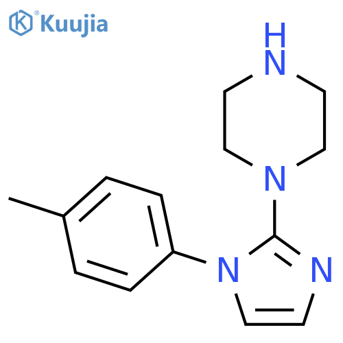 1-(1-p-Tolyl-1H-imidazol-2-yl)-piperazine structure