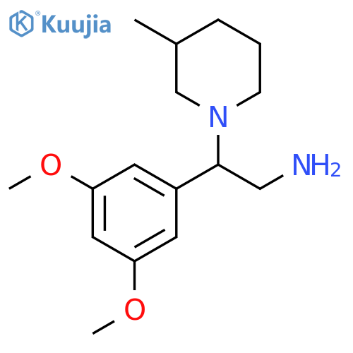 2-(3,5-Dimethoxy-phenyl)-2-(3-methyl-piperidin-1-yl)-ethylamine structure