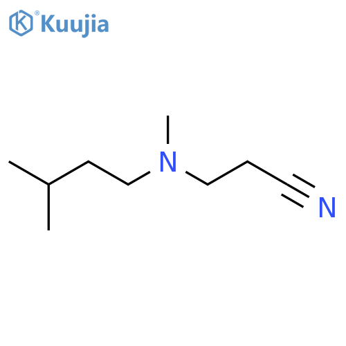3-Methyl(3-methylbutyl)aminopropanenitrile structure