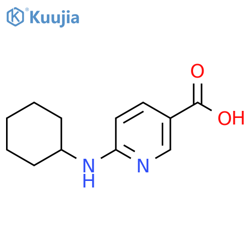 6-(cyclohexylamino)pyridine-3-carboxylic acid structure