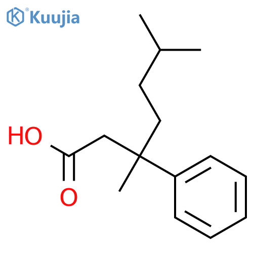 Benzenepropanoic acid, b-methyl-b-(3-methylbutyl)- structure