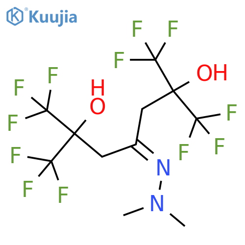 4-Heptanone,1,1,1,7,7,7-hexafluoro-2,6-dihydroxy-2,6-bis(trifluoromethyl)-,2,2-dimethylhydrazone structure