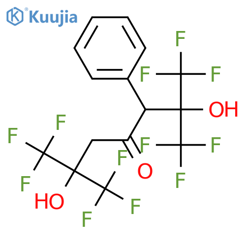 4-Heptanone,1,1,1,7,7,7-hexafluoro-2,6-dihydroxy-3-phenyl-2,6-bis(trifluoromethyl)- structure