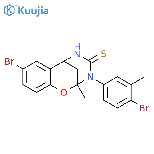 4-bromo-10-(4-bromo-3-methylphenyl)-9-methyl-8-oxa-10,12-diazatricyclo[7.3.1.0^{2,7}]trideca-2,4,6-triene-11-thione structure