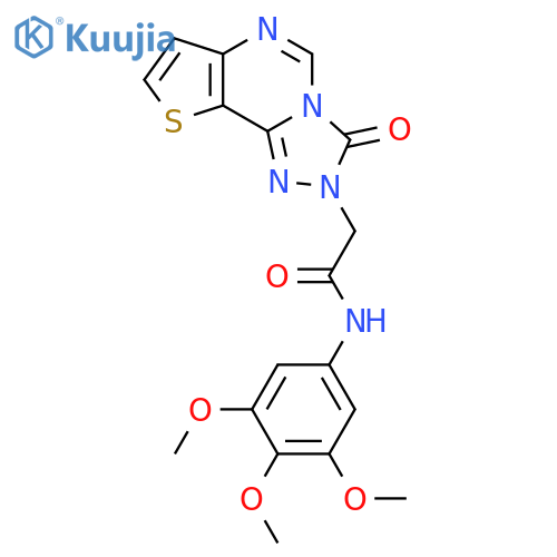 2-{5-oxo-12-thia-3,4,6,8-tetraazatricyclo[7.3.0.0^{2,6}]dodeca-1(9),2,7,10-tetraen-4-yl}-N-(3,4,5-trimethoxyphenyl)acetamide structure