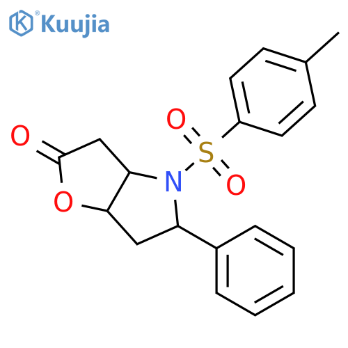 2H-Furo[3,2-b]pyrrol-2-one, hexahydro-4-[(4-methylphenyl)sulfonyl]-5-phenyl- structure
