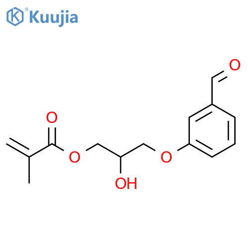 2-Propenoic acid, 2-methyl-, 3-(3-formylphenoxy)-2-hydroxypropyl ester structure