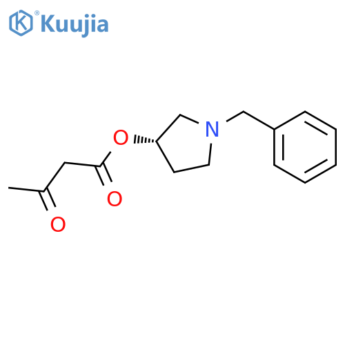 Butanoic acid, 3-oxo-, (3S)-1-(phenylmethyl)-3-pyrrolidinyl ester structure