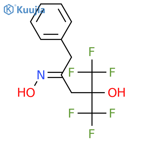 2-Pentanone,5,5,5-trifluoro-4-hydroxy-1-phenyl-4-(trifluoromethyl)-, oxime structure