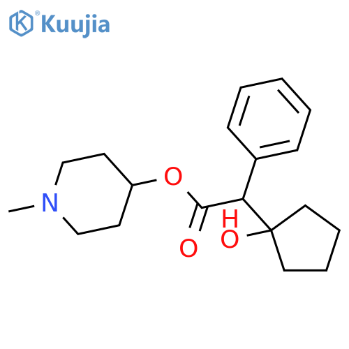 Benzeneacetic acid, a-(1-hydroxycyclopentyl)-,1-methyl-4-piperidinyl ester structure
