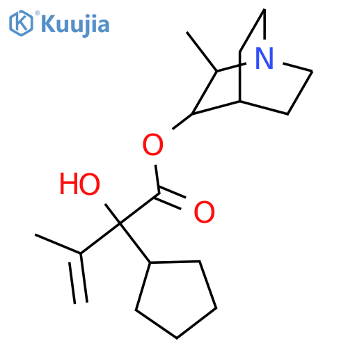 Cyclopentaneaceticacid, a-hydroxy-a-(1-methylethenyl)-,2-methyl-1-azabicyclo[2.2.2]oct-3-yl ester structure