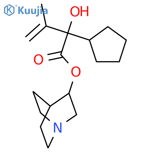 Cyclopentaneaceticacid, a-hydroxy-a-(1-methylethenyl)-,1-azabicyclo[2.2.2]oct-3-yl ester structure