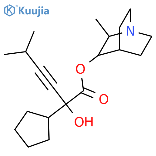 Cyclopentaneaceticacid, a-hydroxy-a-(3-methyl-1-butyn-1-yl)-,2-methyl-1-azabicyclo[2.2.2]oct-3-yl ester structure