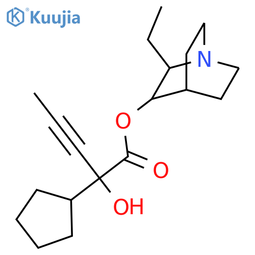 Cyclopentaneaceticacid, a-hydroxy-a-1-propyn-1-yl-,2-ethyl-1-azabicyclo[2.2.2]oct-3-yl ester structure